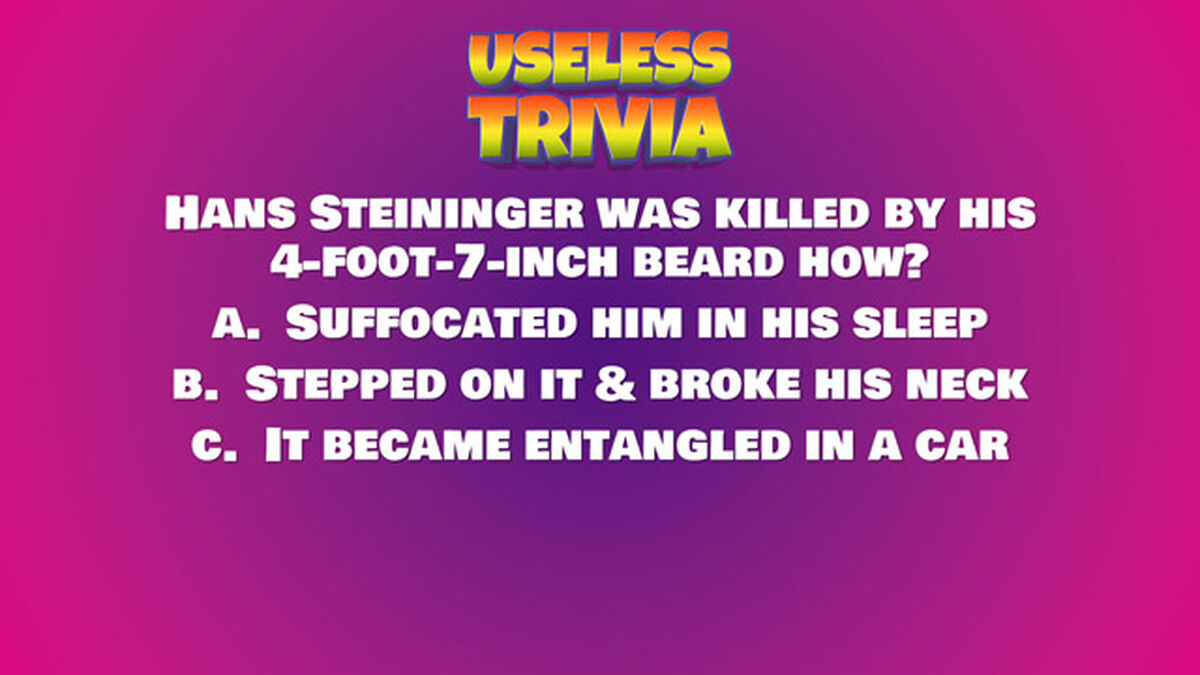 Useless Trivia: Weird Edition image number null